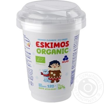 Морозиво Рудь Ескімос Organic пломбір у полістирольному стакані 120г купити, ціни на МегаМаркет - фото 2