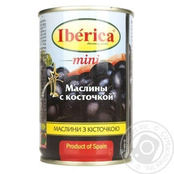 olive Iberica black with bone 300g can - buy, prices for MegaMarket - photo 1
