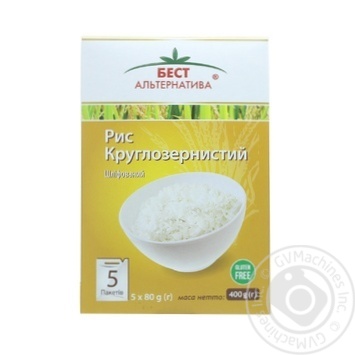 Рис Бест Альтернатива шліфований круглозернистий у пакетиках 5*80г купити, ціни на МегаМаркет - фото 3