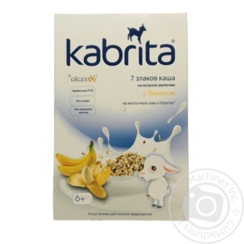 Каша Kabrita 7 злаків на козячому молоці з бананом 180г купити, ціни на МегаМаркет - фото 1