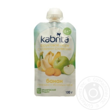 Puree Kabrita with cookies for children 100g - buy, prices for MegaMarket - photo 1