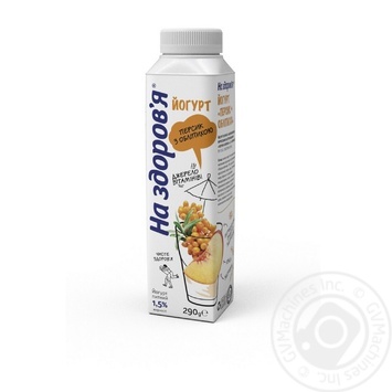 Na zdorovya peach and sea-buckthorn yogurt 1.5% 290g - buy, prices for MegaMarket - photo 1
