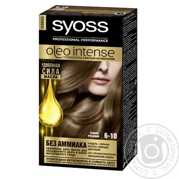 Фарба для волосся Syoss Oleo intense №6-10 темно-русявий купити, ціни на МегаМаркет - фото 1