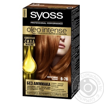 Фарба для волосся Syoss Oleo Intense без аміаку 6-76 мерехтливий мідний купити, ціни на МегаМаркет - фото 1