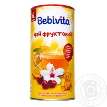 Чай Бебівіта Фруктовий дитячий швидкорозчинний з 6 місяців 200г купити, ціни на МегаМаркет - фото 1