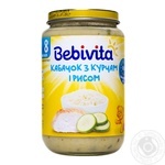 Пюре мясо-овощное Bebivita кабачок с цыпленком и рисом 220г