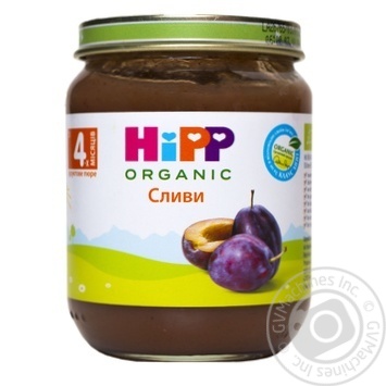 Hipp for children from 4 months plum puree 125g - buy, prices for MegaMarket - photo 1