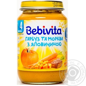 Пюре Bebivita тыква и морковь с говядиной 190г купить, цены на МегаМаркет - фото 7