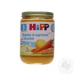 Пюре Hipp Морковь и картофель с лососем с 8-ми месяцев 190г