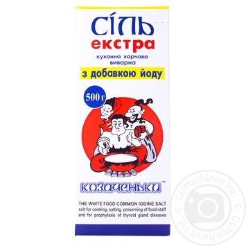 Соль Козаченьки Экстра кухонная пищевая йодированная 500г купить, цены на МегаМаркет - фото 6
