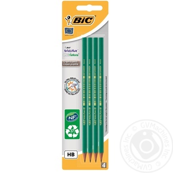 Олівець Bic Evolution 650 НВ упаковка 4шт купити, ціни на МегаМаркет - фото 1