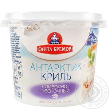 Крем-паста Санта Бремор Антарктик-Криль Вершково-часниковий 150г купити, ціни на МегаМаркет - фото 1