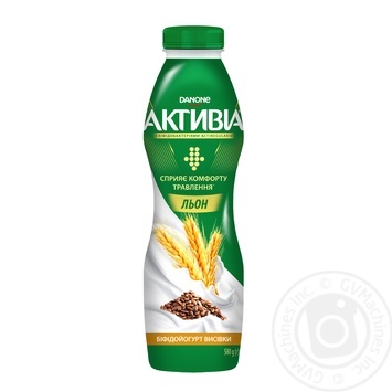Біфідойогурт Danone Активіа Насіння льону-висівки питний 1,5% 580г купити, ціни на МегаМаркет - фото 1