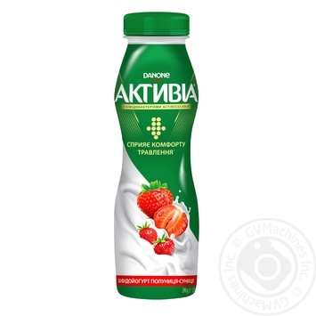 Біфідойогурт Активіа полуниця-суниця 1.5% 290г купити, ціни на МегаМаркет - фото 1
