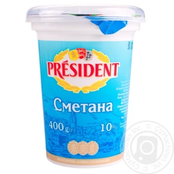 President Sour cream 10% 400g - buy, prices for MegaMarket - photo 1