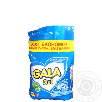Laundry detergent powder Gala Sea Fresh 6000g - buy, prices for MegaMarket - photo 1