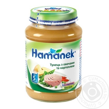 Пюре Hamanek тунець з овочами і картоплею 190г купити, ціни на МегаМаркет - фото 1