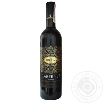 Wine cabernet Cricova red semisweet 9-13% 750ml glass bottle Ukraine - buy, prices for MegaMarket - photo 1