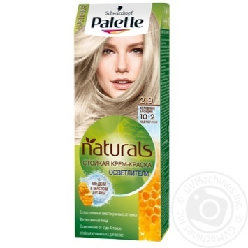 Краска для волос Palette Naturals 10-2 (219) Холодный блондин 110мл купить, цены на МегаМаркет - фото 1