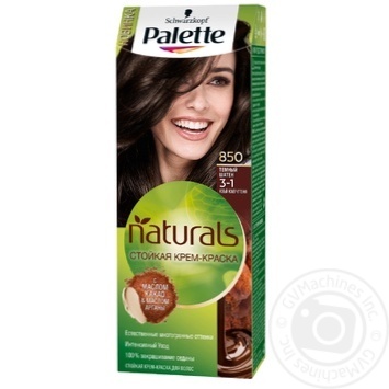 Фарба для волосся Palette Naturals 3-1 (850) Темний Шатен 110мл купити, ціни на МегаМаркет - фото 1