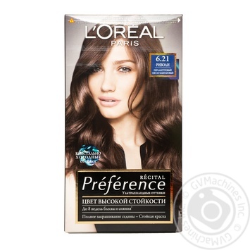 Фарба для волосся L'Oreal Recital Preference 6.21 Ріволі перламутровий світло-каштановий купити, ціни на МегаМаркет - фото 1