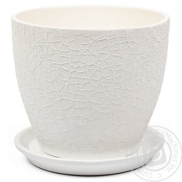 Pot magnolіya 20*18*3.0 silk, white, ceramics - buy, prices for NOVUS - photo 1