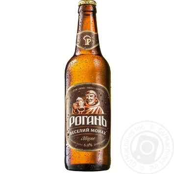Пиво Рогань Веселий Монах світле 6,9% 0,5л - купити, ціни на Чудо Маркет - фото 1