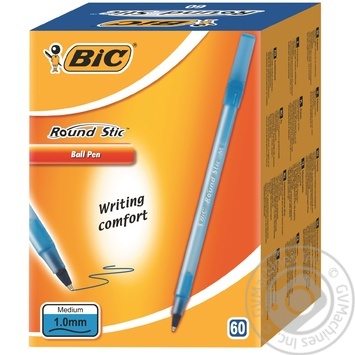 Ручка кулькова BIC Round Stic синя купити, ціни на МегаМаркет - фото 1