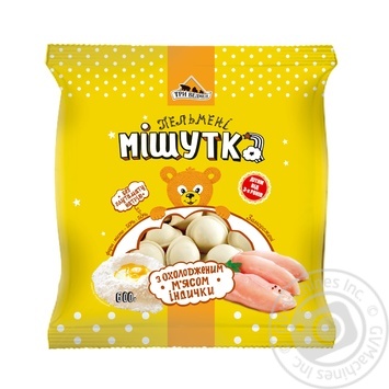 Three Bears Mishutka Dumplings with chilled turkey 600g - buy, prices for MegaMarket - photo 1