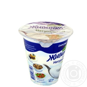 Йогурт Danone Живинка Натуральный без сахара 3,4% 280г купить, цены на МегаМаркет - фото 1