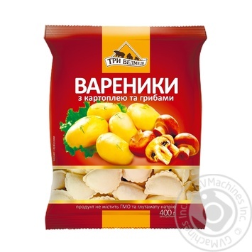 Three Bears Varenyky with potato and mushrooms 400g - buy, prices for MegaMarket - photo 1