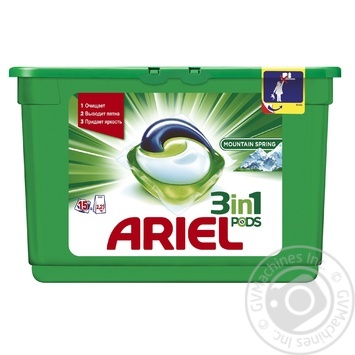 Капсулы Ariel PODS Горный родник автомат 15шт купить, цены на МегаМаркет - фото 1
