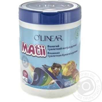 Туалетний папір вологий O`Linear Matii 120арк банка купить, цены на МегаМаркет - фото 1