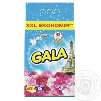 Порошок пральний Gala Французький аромат автомат 6кг купити, ціни на МегаМаркет - фото 1