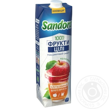 Сок Sandora Целые фрукты Яблочный 950мл купить, цены на МегаМаркет - фото 1
