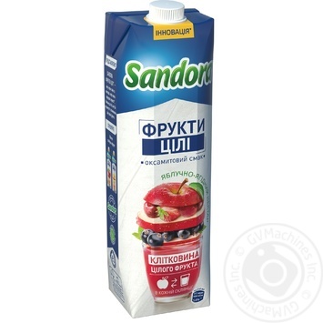 Нектар Sandora Целые фрукты Яблочно-ягодный 950мл купить, цены на МегаМаркет - фото 1