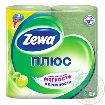 Toilet paper Zewa green 4pcs - buy, prices for MegaMarket - photo 1