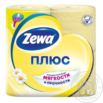 Toilet paper Zewa with chamomile 4pcs - buy, prices for MegaMarket - photo 1