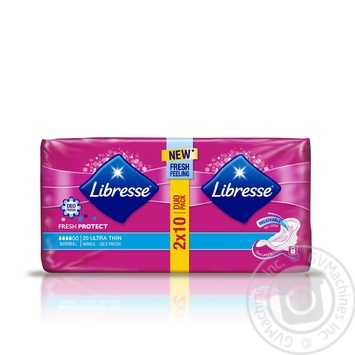 Прокладки Libresse Ultra Normal Deo м'яка поверхня 4 крапельки 20шт купити, ціни на МегаМаркет - фото 1
