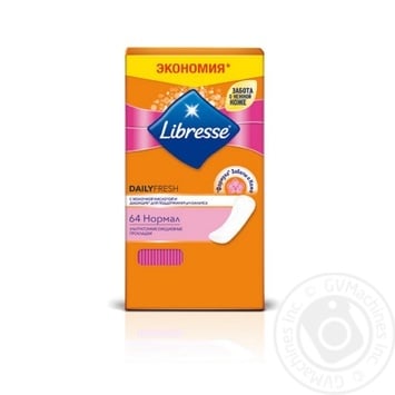 Прокладки щоденні  Libresse Dailyfresh Normal купити, ціни на МегаМаркет - фото 1