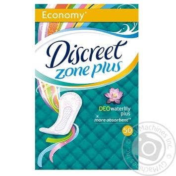 Щоденні прокладки Discreet Deo Water Lily Plus 50шт купити, ціни на МегаМаркет - фото 1