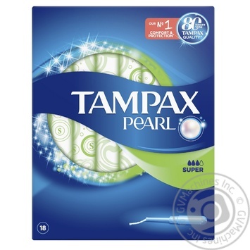 Tampons Tampax Discreet Pearl Super with applicator 18pcs - buy, prices for MegaMarket - photo 1