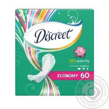 Щоденні гігієнічні прокладки Discreet Deo Water Lily 60шт купити, ціни на МегаМаркет - фото 1