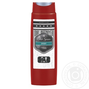 Гель+шампунь Old Spice 2в1 Dirt Destroyer Sport 250мл купить, цены на МегаМаркет - фото 1