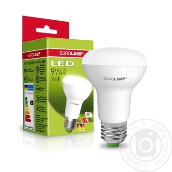 Лампа Eurolamp LED ЕКО серия "D" R63 9W E27 3000K купить, цены на МегаМаркет - фото 1