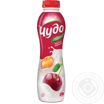 Yogurt Chudo cherry drinkable 2.2% 270g - buy, prices for MegaMarket - photo 1