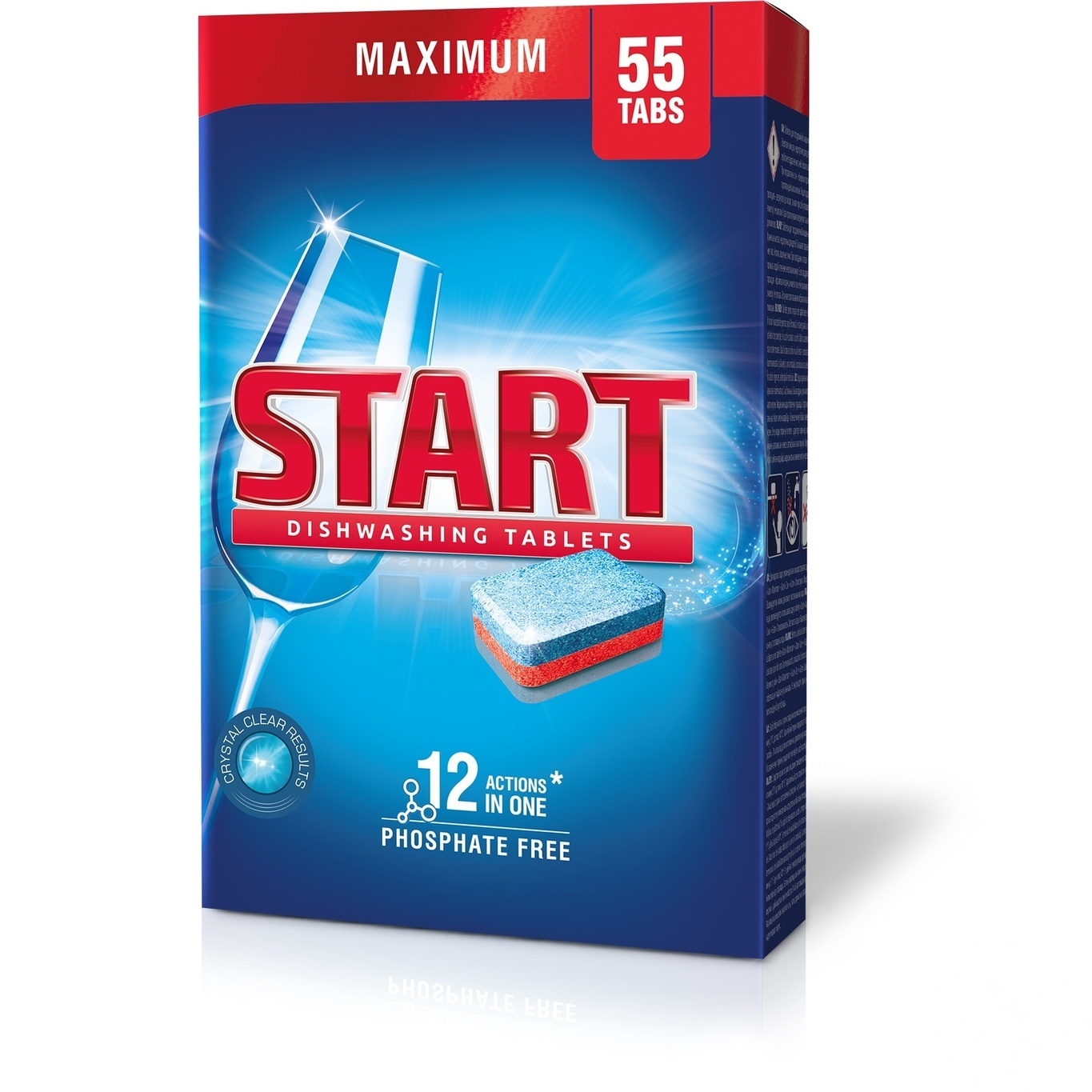 

Таблетки для посудомоечных машин START Maximum 55шт