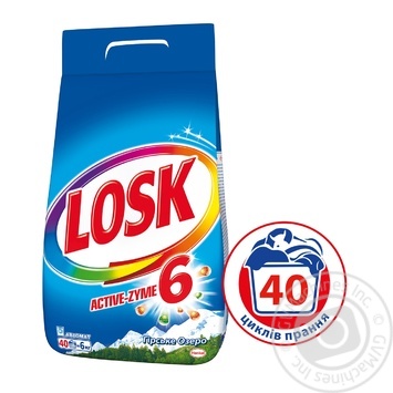 Стиральный порошок Losk Горное Озеро автомат 6кг купить, цены на МегаМаркет - фото 2