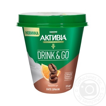 Activia Drink & Go latte-orange bifidoyogurt 1.5% 315g - buy, prices for MegaMarket - photo 1