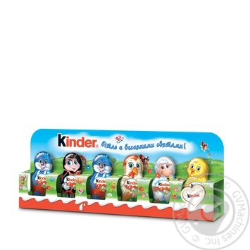 Шоколад Kinder молочний фігурний 6шт 90г купити, ціни на МегаМаркет - фото 1